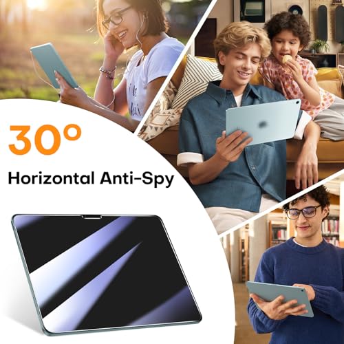 OMOTON 2 Pack Privacy Screen Protector for iPad Air 11 inch M4/M3/M2 (8th&7th&6th Gen, 2026/2025/2024), Anti-Spy Tempere