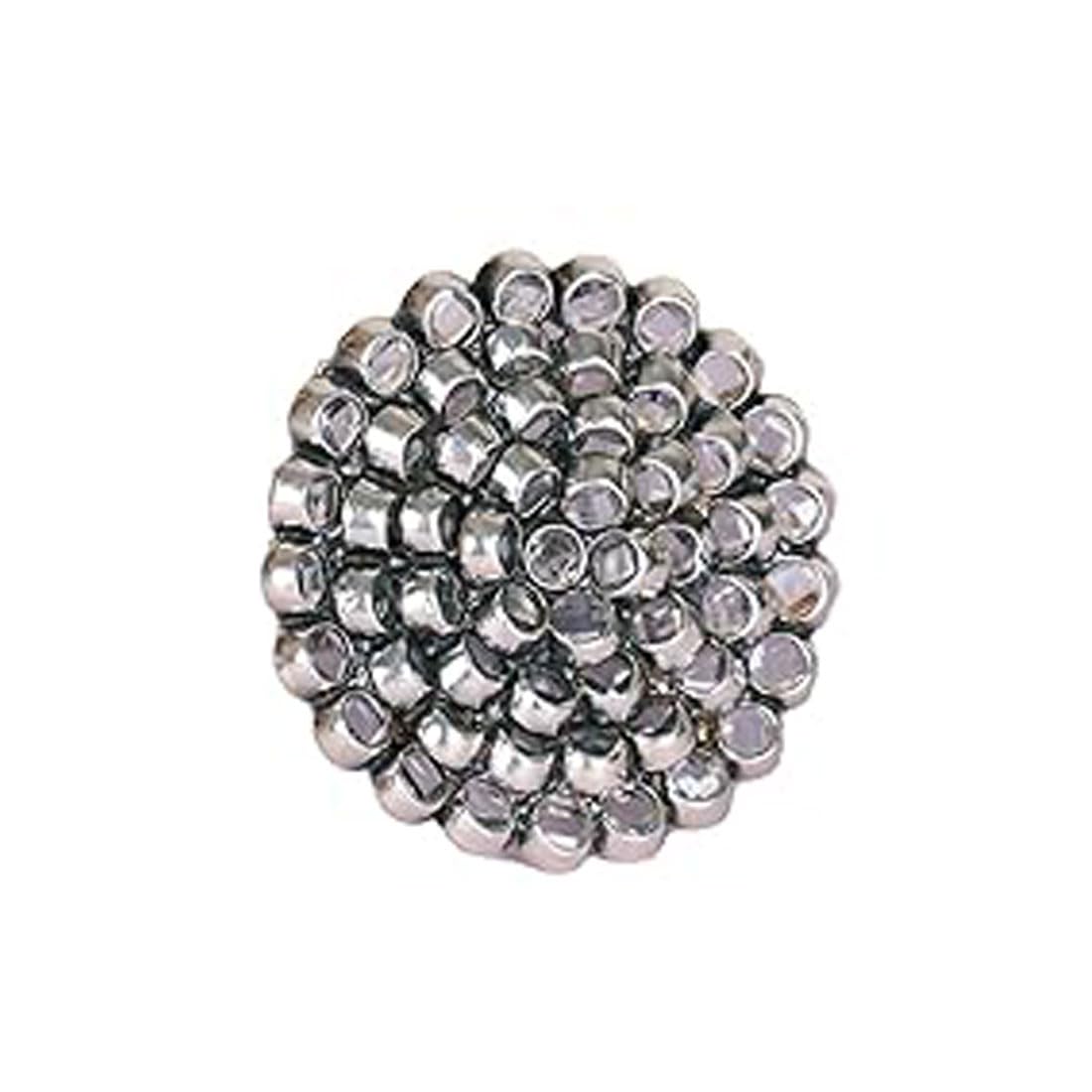 925 Solid Sterling Silver Ring,Essence Scintillating Flower Motif Ring,Statement Adjustable Ring,Handcrafted Oxidized Silver Ring, Well Stamped with 925,Gift For Her,Traditional Jewellery-image-40
