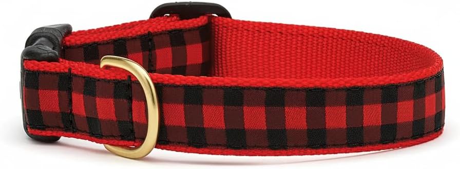 Up Country Buffalo Plaid Pattern Dog Collar, X-Small (6 To 12 Inches) 5/8 Inch Narrow Width