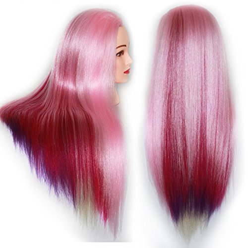 Afro Mannequin Head 100% Human Hair Hairdresser Training Head Manikin Cosmetology Doll Head (Table Clamp Stand Included) HI0210D (SACH3P)