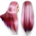 26"-28" Mannequin Head Hair Styling Training Head Manikin Cosmetology Doll Head Synthetic Fiber Hair (Table Clamp Stand Included) SACH3P