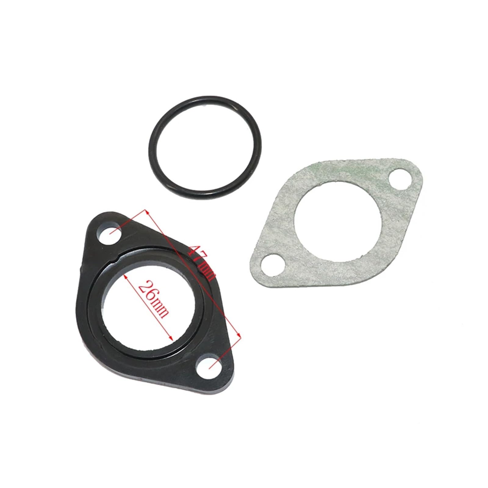 HUBXHEIY Pz26 pz27 pz30 26mm carburetor 30mm carb insulator carburetor gasket 6mm intake manifold spacer O-RING gaskets spacer atv go kar(Dark Grey)