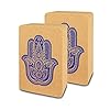 Yogablokken, 2-delige set, kurk, yogablokken, 2 stuks, Hatha yogablokken, stabiliteit door natuurkurk