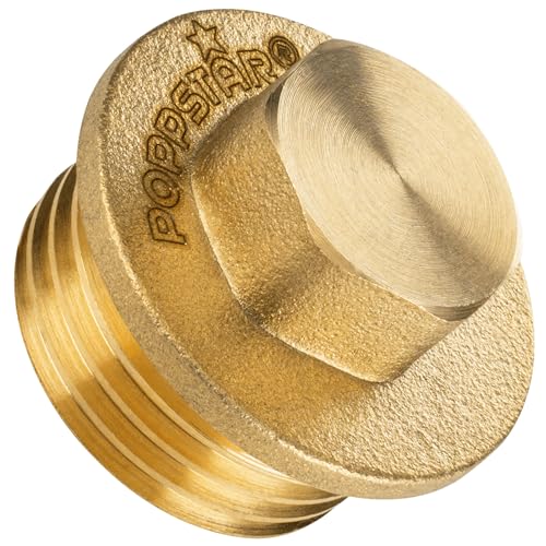 Poppstar Tappo maschio in ottone 1/2 pollice filetto esterno (BSP G 1/2