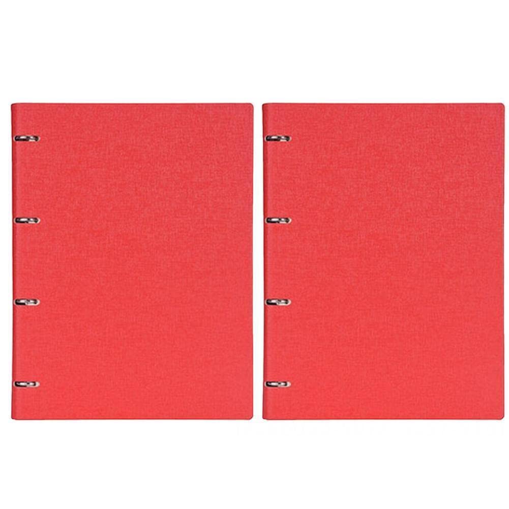 2 quaderni formato A5, copertina in pelle, notebook con 6 raccoglitori in metallo, 100 fogli, quaderno per riunioni di scuola e ufficio, quaderno ad anelli A5, taccuino in poliuretano