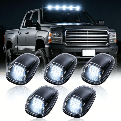 Transparent No Drill Solar Cab Lights Waterproof Roof Marker for Truck