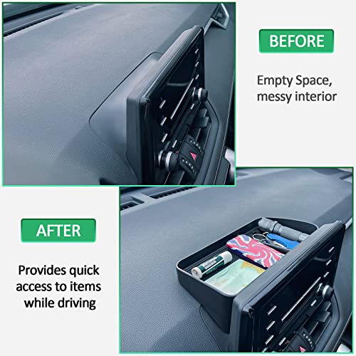 TOPINSTALL Dash Center Console Tray Compatible with 2019-2025 Toyota Rav4 8'' Screen, Dashboard Storage Organizer Solid Plastic Tissue Sunglasses Holder (Not for New 10.5'' Multimedia Display)