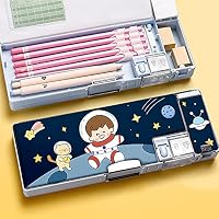 Astuccio Pop Out Con Scomparti A Pulsante - Organizer Per Scuola Con Righello, Forbici, Gomma E Temperino Inclusi, Per Bambini E Ragazze