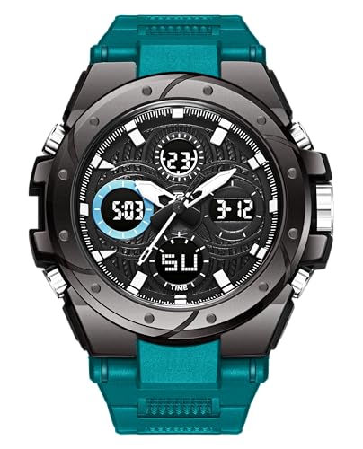 Image of V2A Stryke-VOLTRIX 5130 Analog-Digital Sports Watch for Men | Layered Dial Design | Bold Urban Performance Watch with 50M Water Resistance, Alarm, Stopwatch, Day-Date & Backlight