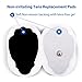 LotFancy TENS Unit Replacement Pads, 22PCS Reusable Self-Adhesive Snap Electrodes for TENS/EMS Massager Using 3.5mm Button Lead Wires