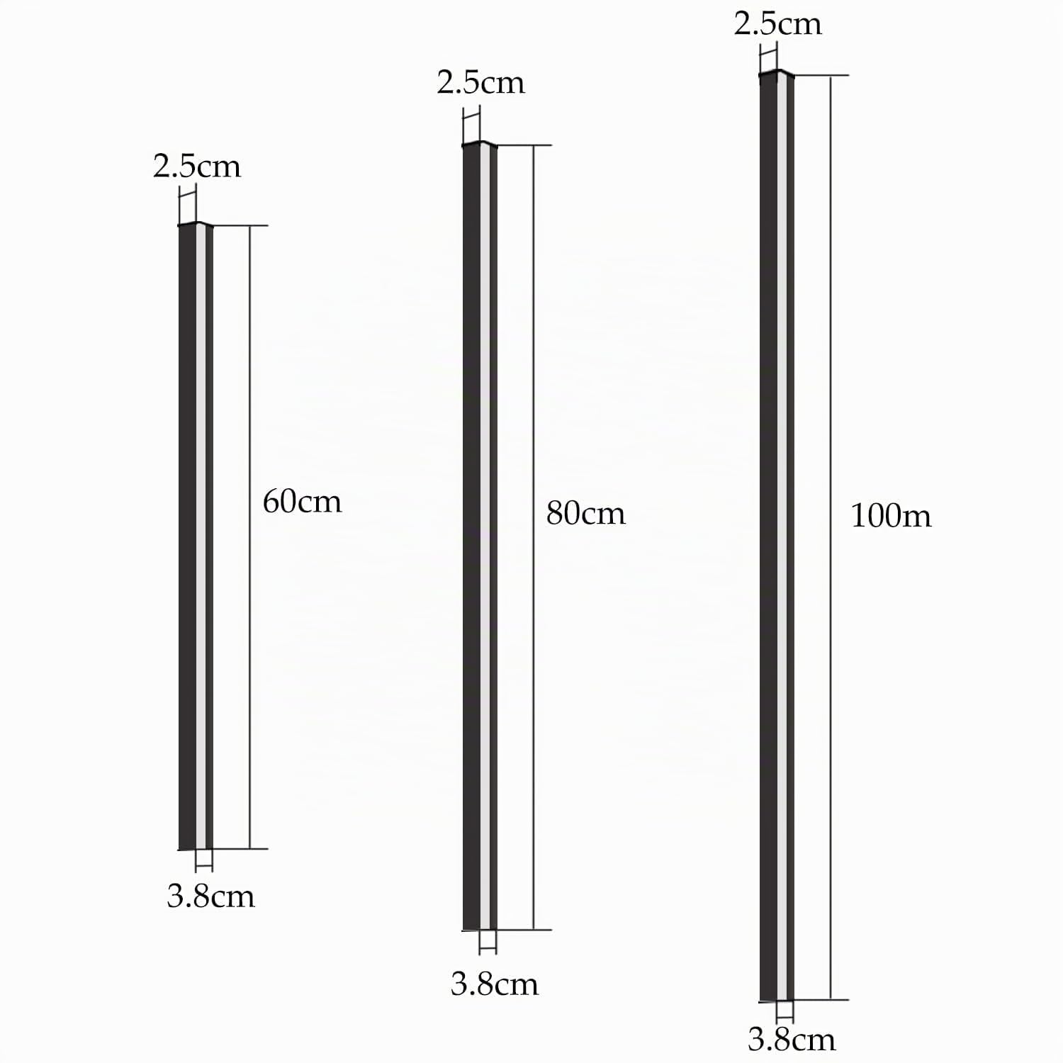 ZMH 2ER Lámpara LED Luz Interior - Moderno 60CM 21W Pasillo Arriba Abajo Blanco Cálido Pasillo Lámpara Salón Lámpara Cama Negro Iluminación para Escalera Sala de Estar Habitación Niños Dormitorio