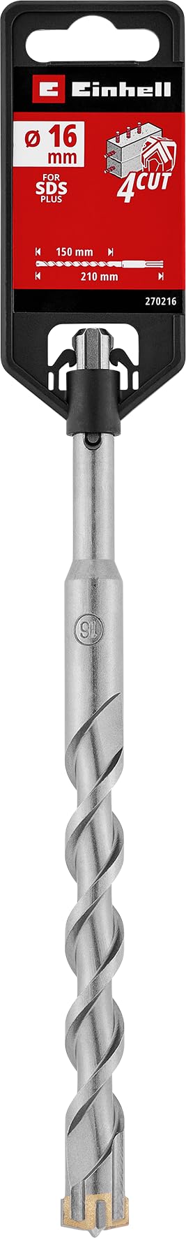 Orijinal Einhell SDS Plus Darbeli Matkap Ucu 16 mm – 4 Ağızlı (210 mm, karbür uç, beton ve donatılı beton için) - 49270216