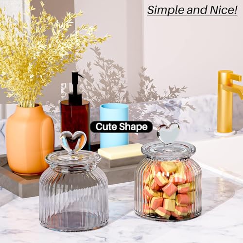Image of bellemax 700ML Amber Glass Storage Jar With Air Tight Glass Lids- Airtight Food Jars Glasses Kitchen Containers For Pantry, Pickle Jar, Sugar Pasta Cereal Flour Sugar Storage Jars (BM-03, Set of 2)