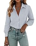 Zeagoo Womens Blouses Button-Down Shirts Long Sleeve Tops for Women Print Blouse Fashion
