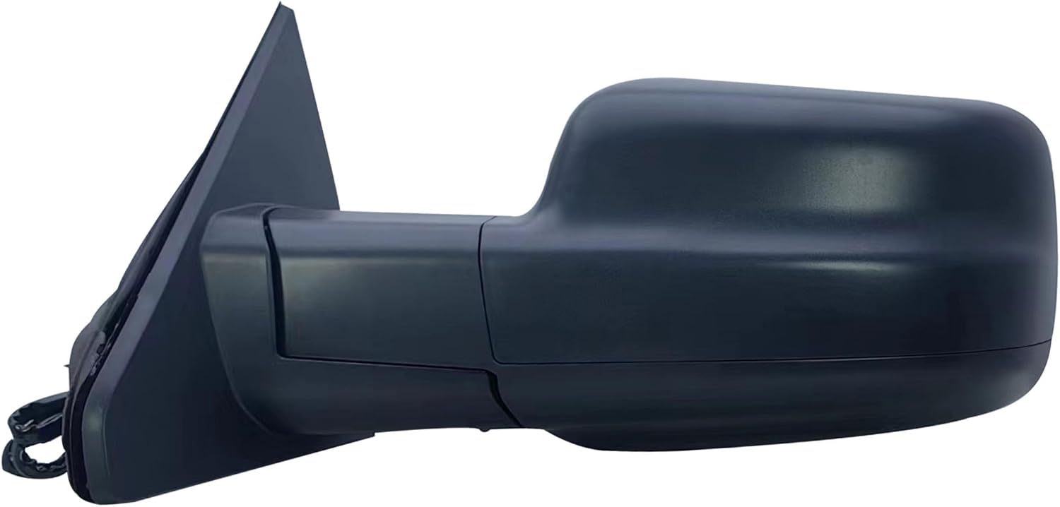 Driver Left Side Door Mirror Power and Heated with Blind Spot Glass Textured Back Cover for RAM 1500 from 2019 to 2024