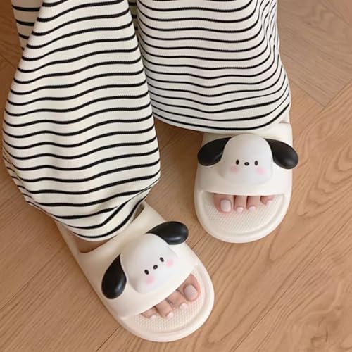 Unisex Cute Cartoon Dog Summer Slide Slippers for Women Men, Couples Indoor Outdoor Slip-ons for Beach Pool Shower2