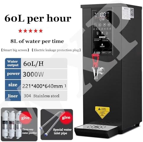 Commercial Electric Water Warmer - Automatic Temperature Control 0℃-100℃ Hot Water Dispenser for Tea, Coffee & Beverages in Restaurants, Cafés & Catering