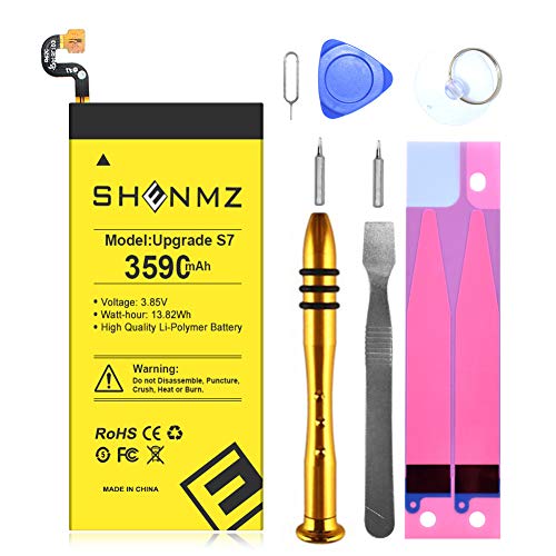 3590mAh Galaxy S7 Battery,[Upgraded] Li-Polymer Replacement Battery for Samsung Samsung Galaxy S7 G930 G930V G930A G930T G930P with Full Replacement Kits-18 Month Service