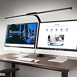 OTUS Schreibtischlampe LED dimmbar, 20W Ultrahell 80cm Superbreite Schreibtischlampe für Büro, Arbeit, Augenschutz, Auto Dimming Tageslichtlampe, Touch Control, 5 Farbtemperatur 5 Helligkeitsstufen
