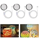 PlusBee Set 3 Pezzi Kit Lampada LED 3 Colori per Modelli 3D fai da te, Luce 3000K/4000K/6000K, Striscia LED USB 5V in Alluminio, Accessori per Modellismo e Hardware, Luce Interna per Progetti DIY