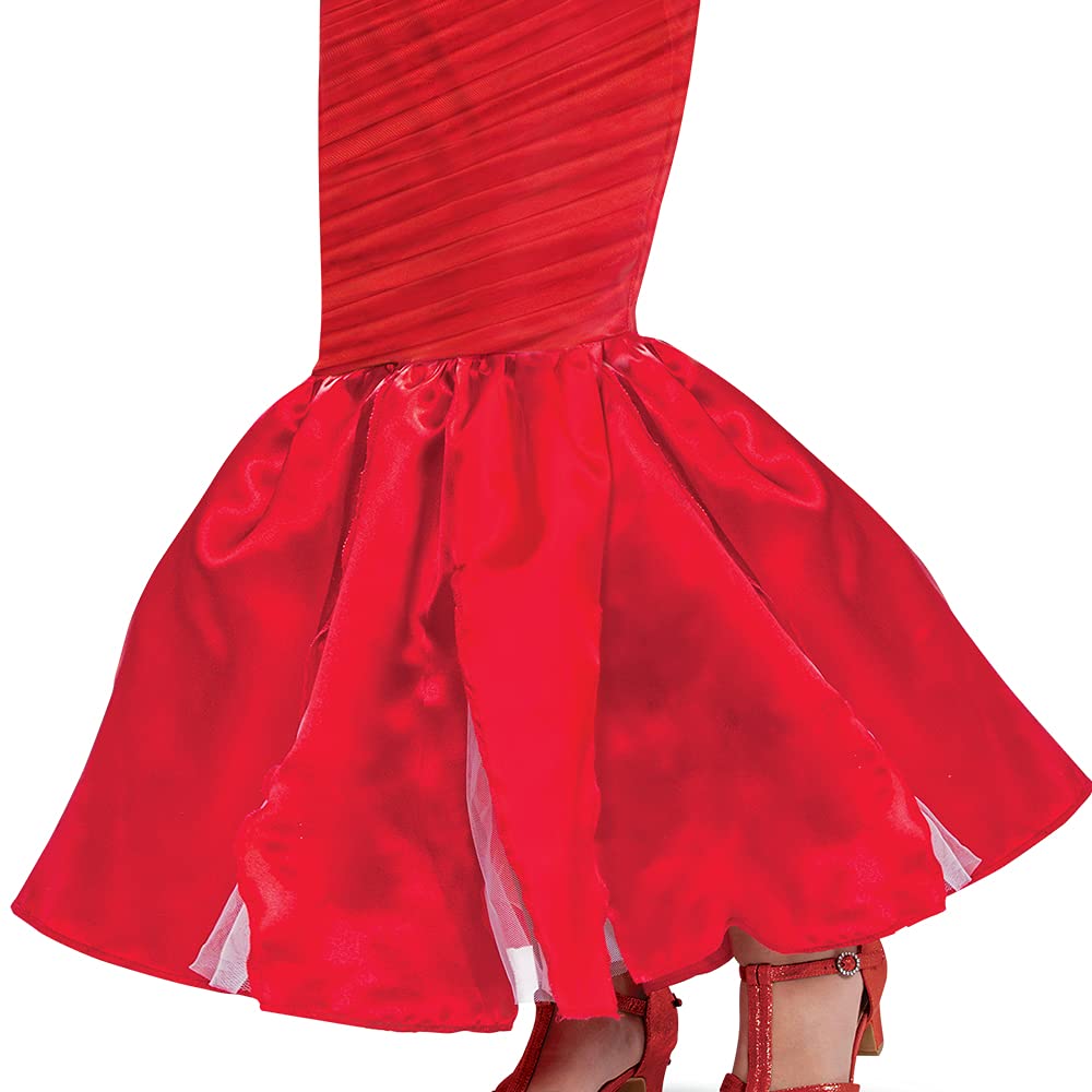 Cruella Dress Costume, Official Disney Estella Red Dress Outfit from