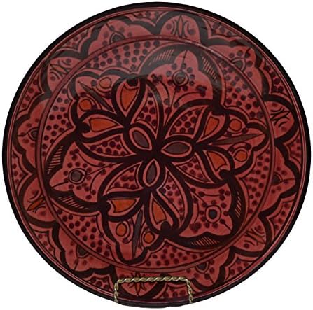 Moroccan Handmade Burgundy Plate