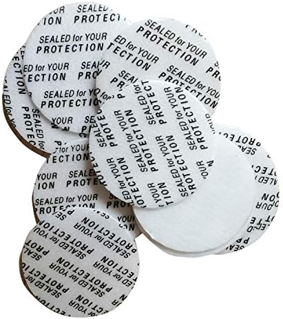 Rewarding Essentials 33mm Pressure Sensitive PS Foam Cap Liners Tamper Seal Cap Liner Sealed for your Protection (100)