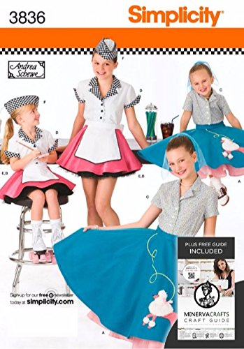 Patron de couture Simplicity 3836 costumes de fête haut de gamme filles