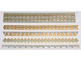 Gold Silver Blue | Mettalic Jewelry Flash Tattoo stickers W-105C, 21x11cm