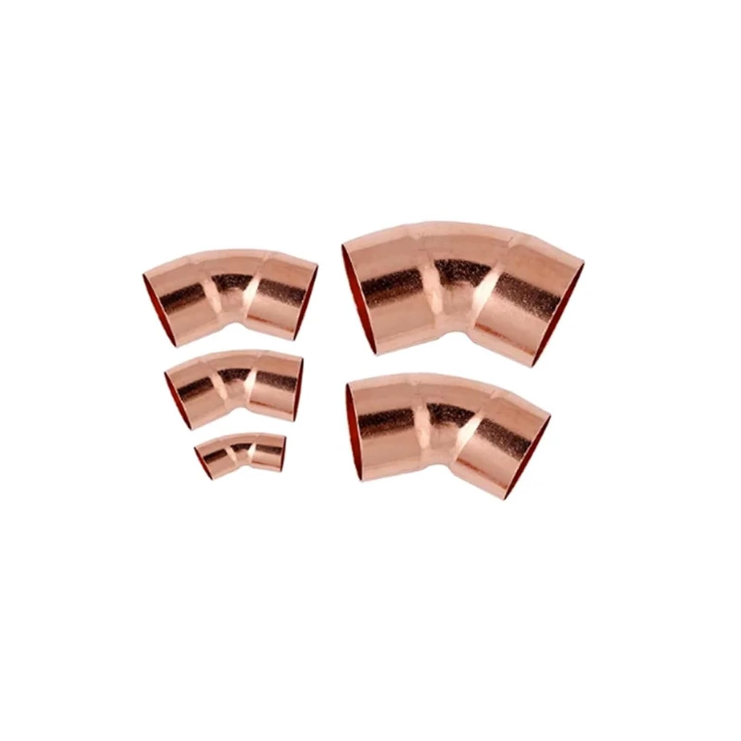 42x1.2mm 45 Degree Elbow Copper End Feed Pipe Fitting Plumbing for Gas Water Oil