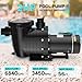 Oswerpon Pool Pump Above Ground/Inground, 2 HP 6900GPH Powerful Selfpriming Pool Pumps for 15,000-31,000 Gallons Pools, Dual Voltage Swimming Pool Pump with Strainer Basket & Drain Plug (2.0HP)