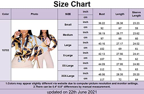 Blouses & Button-Down Shirts Long Sleeve Colorful Shirt Floral Print Dressy Tops Loose Collar Sexy T-Shirts Fashion 2023 #TOP2