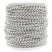 CleverDelights Ball Chain Spool - 100 Feet - 2.0mm Ball - Antique Silver (Platinum) Color - Bulk Roll