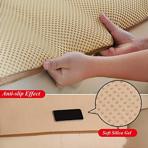 DANODA Abdeckung Für Ledercouch, Super Rutschfeste Dämpfung Couch Überwurf Für Haustiere, Möbel Protector - 6mm Dicke/Verkauft in Stück, Dunkelbraun, 60x60cm