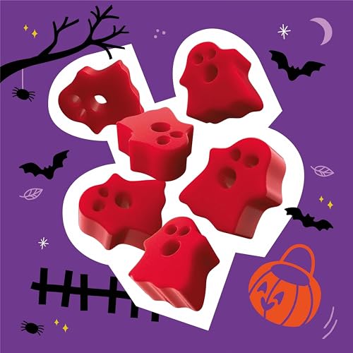 Halloween Candy Bulk - Cherry Ghosts Licorice Candy 8.5oz, 3 Packs - Ghosts of Halloween Cherry Licorice Candy, Trick or Treat Candy, Red Candy Buffet, Halloween Themed Festive Treat