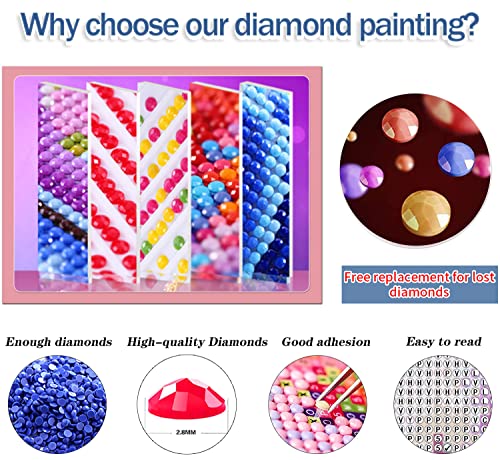 Ffptbnyx 12 Pack Diamond Painting Kits For Adults 5D Diy Diamond Art Kit Paint With Round Full Drill Diamonds For Beginners Gem Paintings Art For Home Wall Decoration Gifts (12X16 Inch) #TOP6