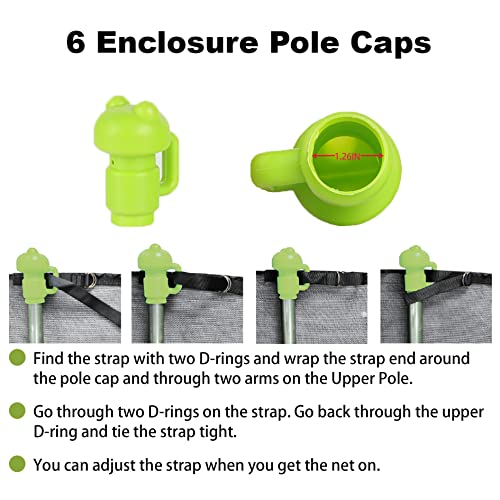 image for Powenergy Trampoline Net Replacement 14FT Safety Enclosure Net with Ad