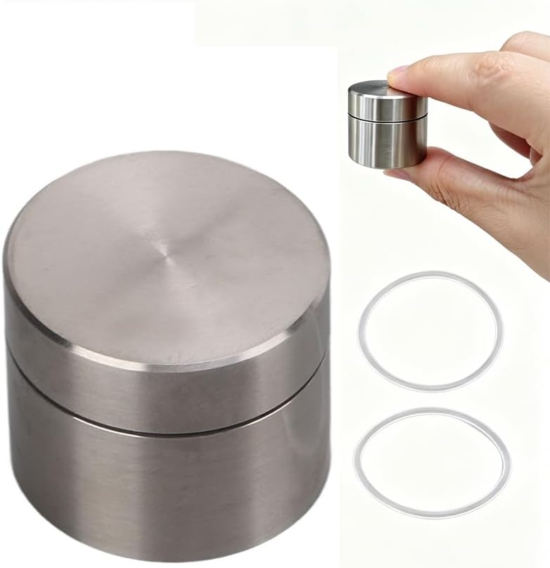 Stainless Steel Pill Container with Silicone Seal – 3-Size Water Proof Storage Box for Portable Home, Office & Travel, Leak-Proof Design(Small Size)