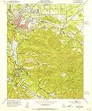 YellowMaps Los Gatos CA topo map, 1:24000 Scale, 7.5 X 7.5 Minute, Historical, 1953, Updated 1955, 26.7 x 22 in - Paper