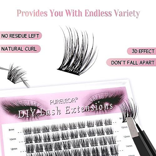 Lash Clusters DIY Eyelash Extensions 60pcs Cluster Lashes Wispy False Eyelashes C D Curl Individual Lashes Extensions 10-16mm Mega Fluffy Eyelashes - Image 3