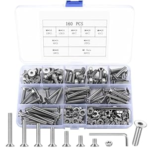 Myhongle 001-004 Edelstahl Schraubenset 160 Stück