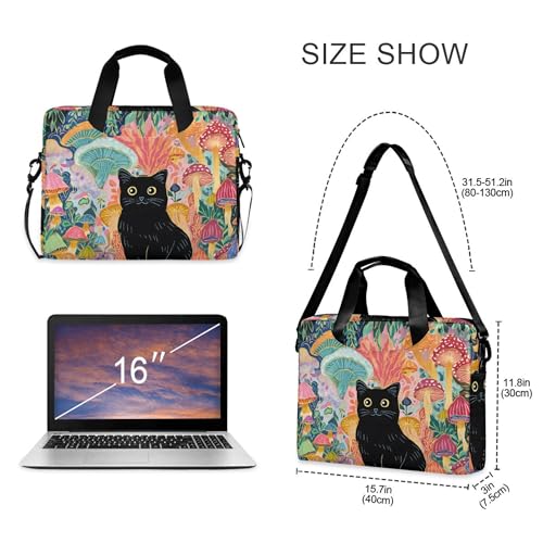 Maletín para portátil ALAZA Mushroom Black Cat 13-15.6" miniatura 4