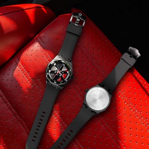 Image of Carlington Nitro Series Analog Watches for Men | Unique Wheel Dial Design | Premium Silicone Strap | Stylish Sports Look | Quartz Movement Wrist Watches for Boys & Men CT-7277