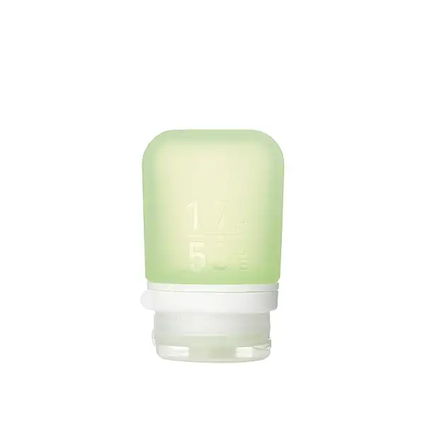 humangear GoToob+ (Small) | Refillable Silicone Travel Bottle | Locking Lid | Food-Safe Material | Green, Small (1.7 fl.oz; 53ml) 1