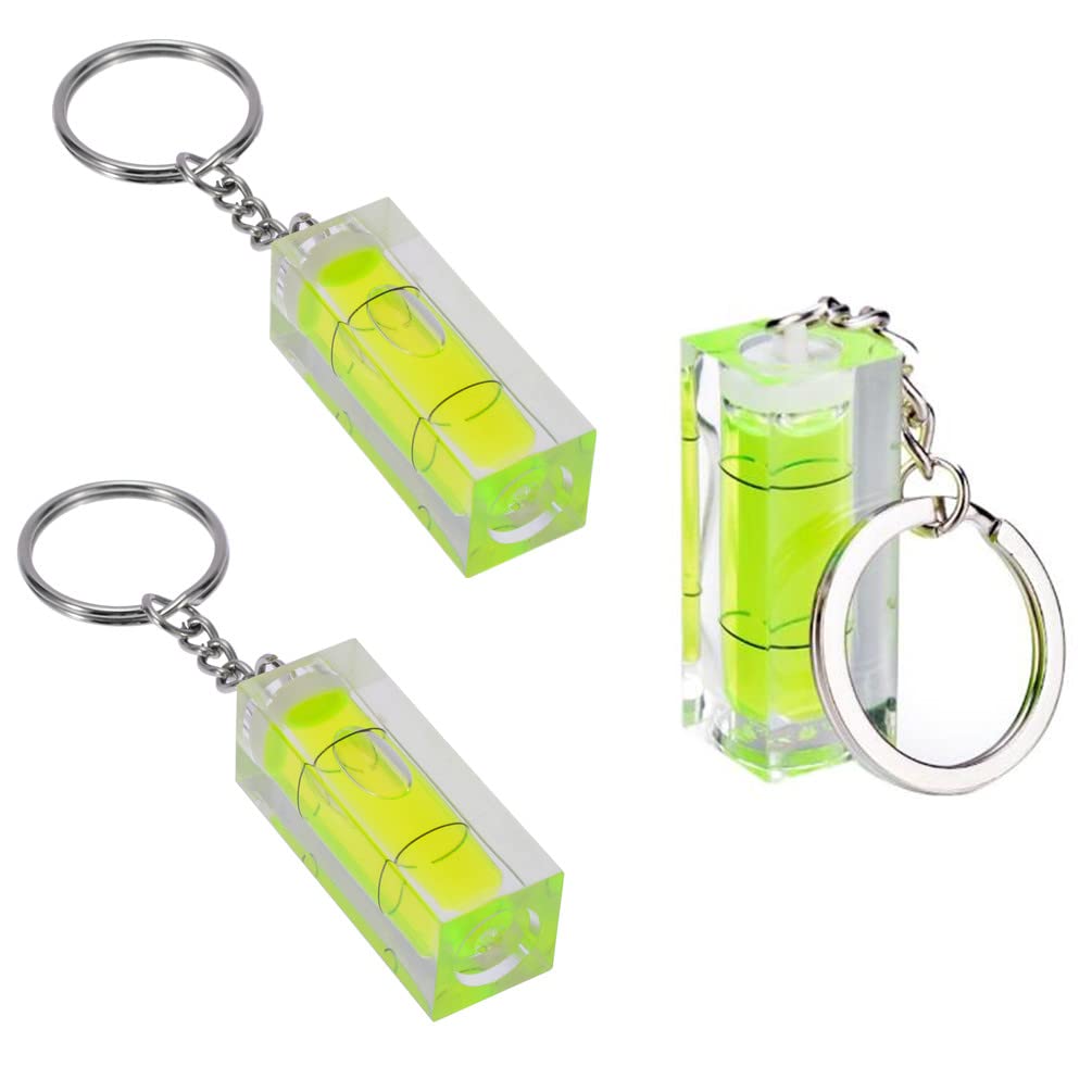 SIZIKJXGHWYI 3Pcs Keychain Spirit Bubble Level Mini Pocket Tool ...