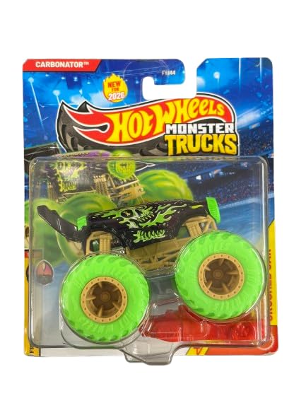 Hot Wheels Monster Trucks Carbonator Verde 1:64 miniatura 1