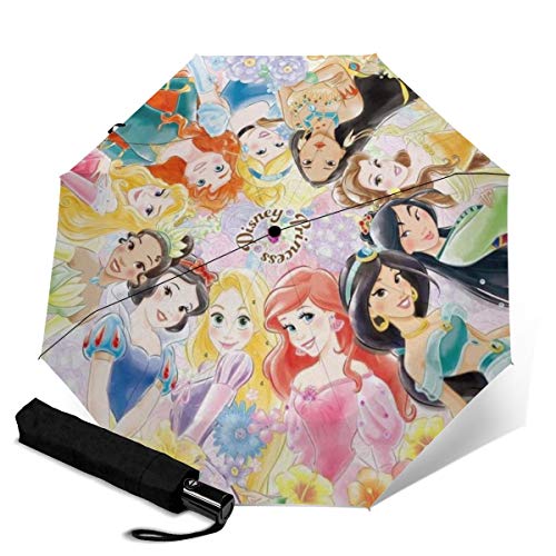 メンズ レディース 耐強風 美しい乙女 プリンセス 自動三つ折り傘 ワンタッチ 梅雨対策 晴雨兼用 超撥水 自動開閉 高密度防水耐久性のある高品質 防風ユニセックス日焼け防止傘自動スイッチ折りたたみ傘