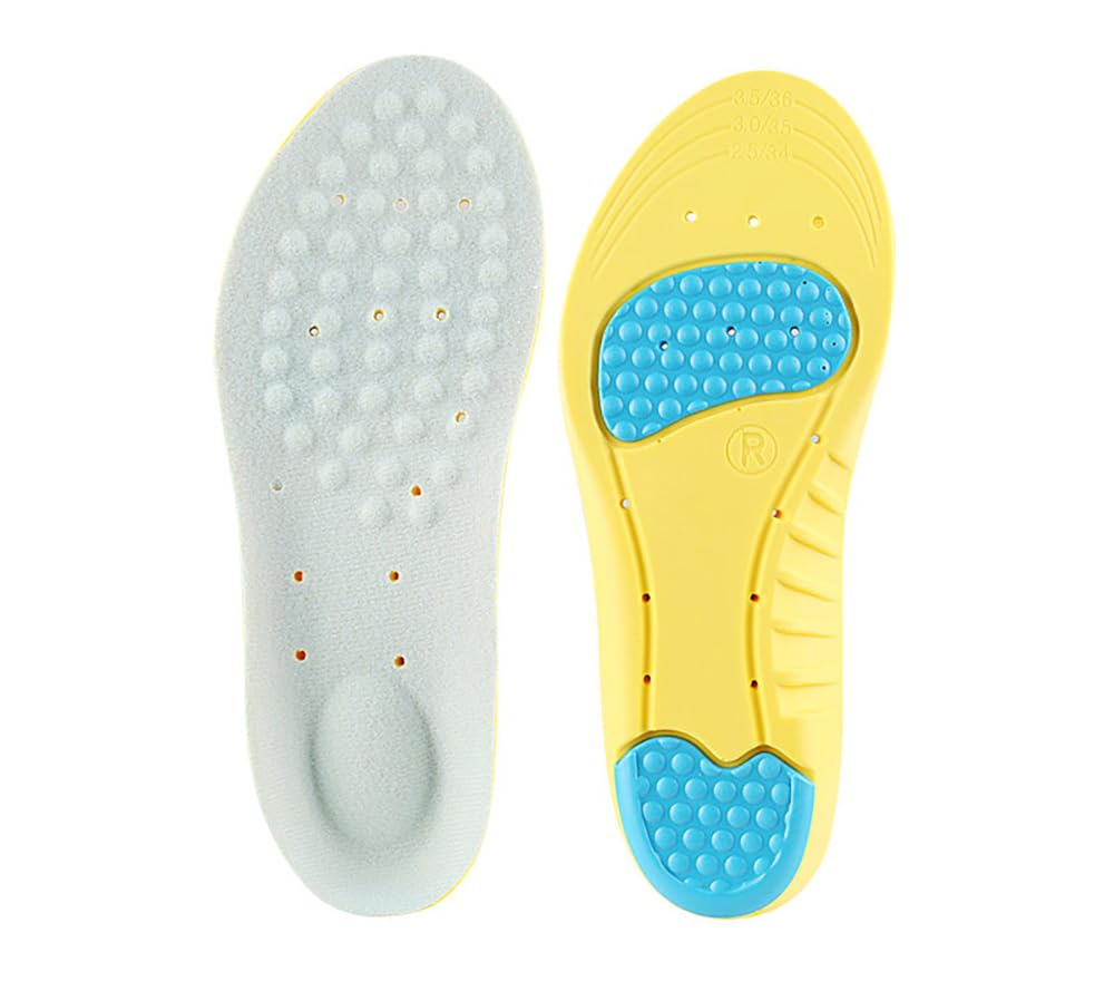 Plantillas de espuma viscoelástica para hombres y mujeres, niños, proporcionan soporte para el arco, amortiguación y absorción de impactos, alivia el dolor de pies (L (hombres 8-12/mujeres 10-15))