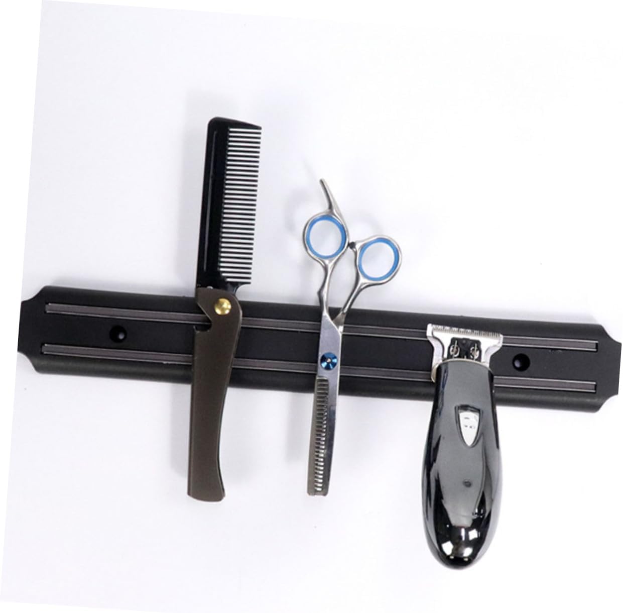 DOITOOL 1pc Hair Clipper Hanging Rack Durable Wall Mount Storage for Clippers Scissors Space-saving Organizer for Barbershop Salon Tool Holder for Hair Stylists
