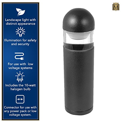Moonrays Low Voltage Metal Outdoor Path Lights With 10-Watt Halogen Bulb (Bollard-Style, Die Cut Aluminum With Black Finish) - 95836 - Thumbnail 4